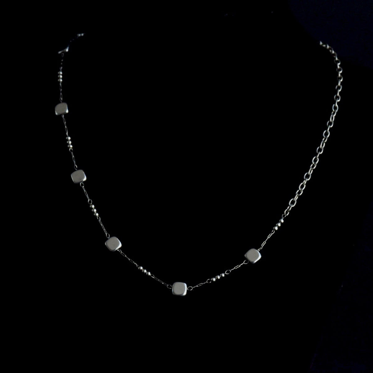 Asymptomatic Two Chain Stainless Steel Choker