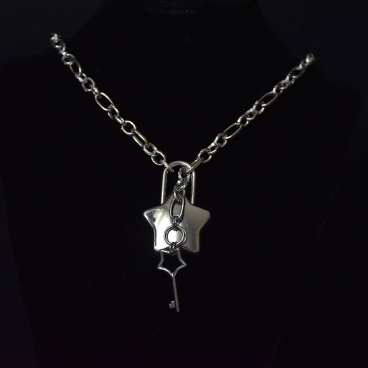 Under ☆ Lock & Key ☆ Stainless Steel Necklace