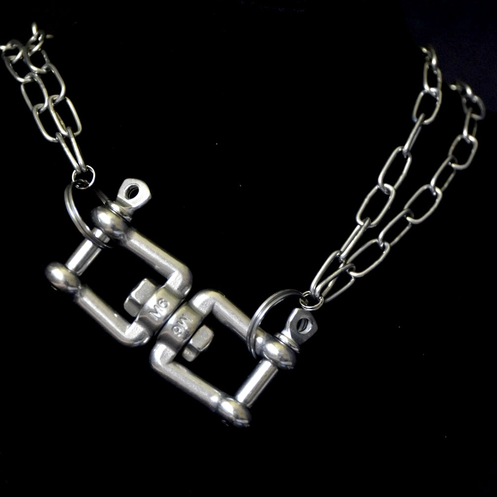 Chunky Screw-on Stainless Steel Necklace