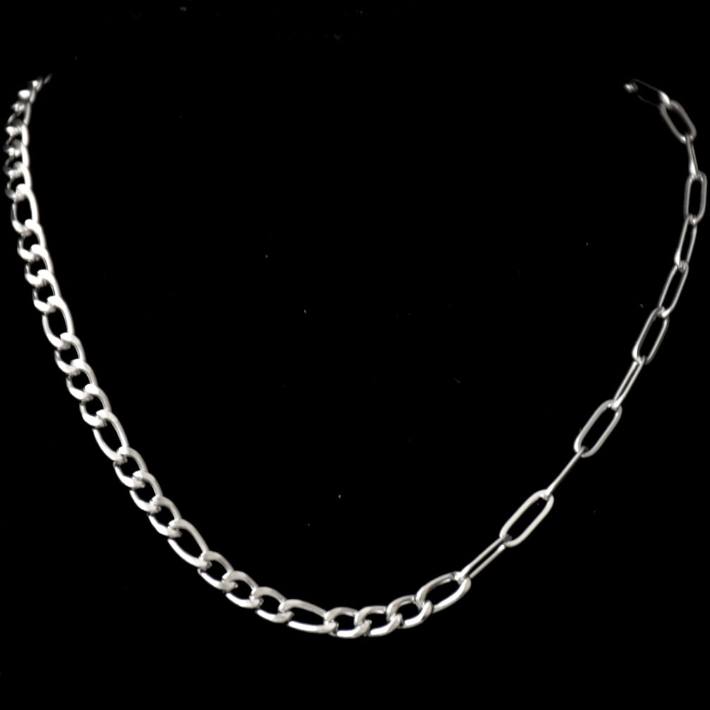 Asymmetric Figaro Chain Stainless steel Choker