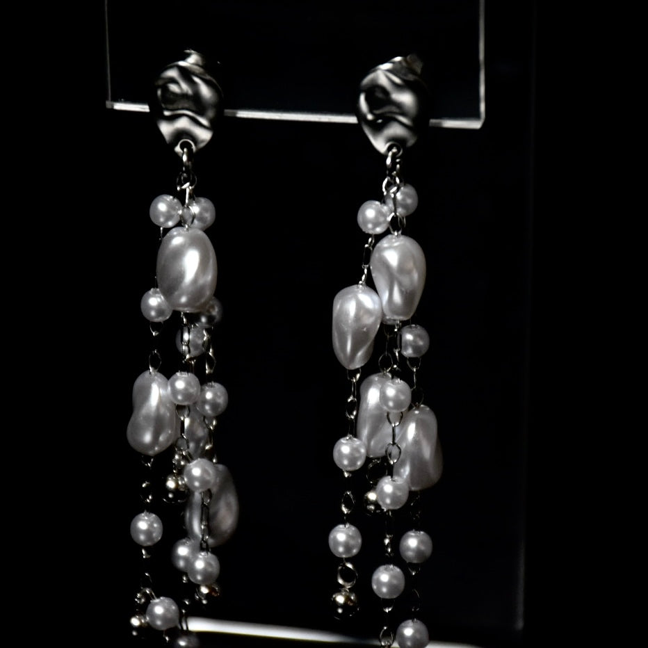 Faux Pear Droplet Stainless Steel Earrings