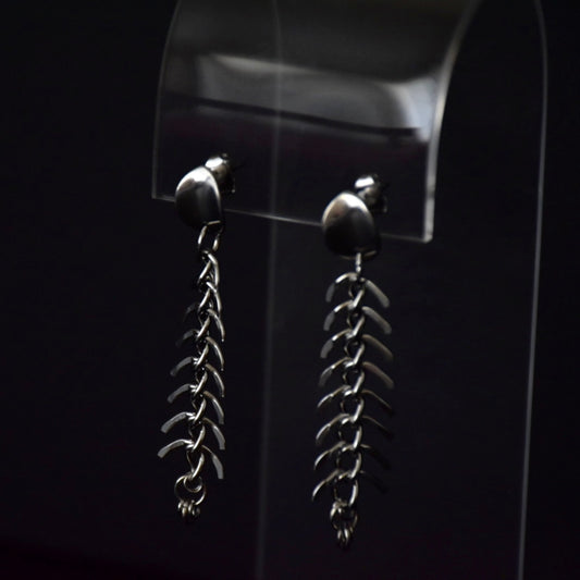 Spinal Chain Stainless Steel Earrings