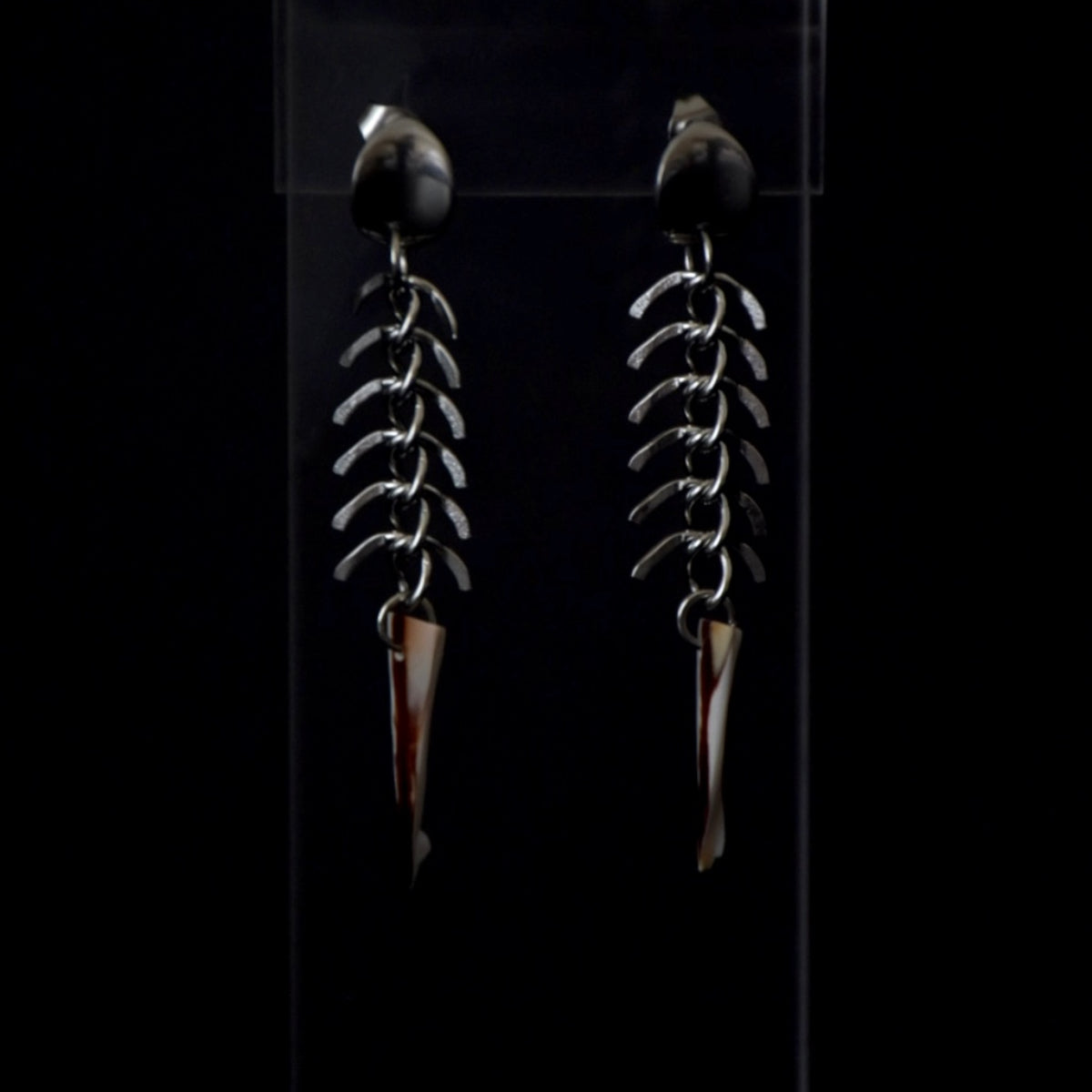 Canine Spinal Stainless Steel Earrings