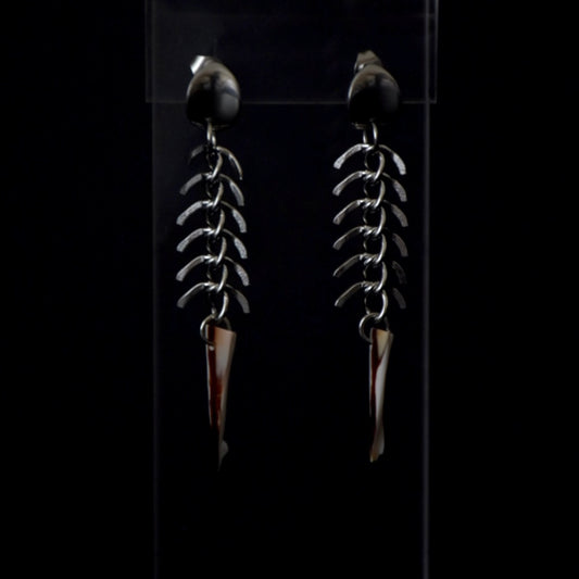 Canine Spinal Stainless Steel Earrings