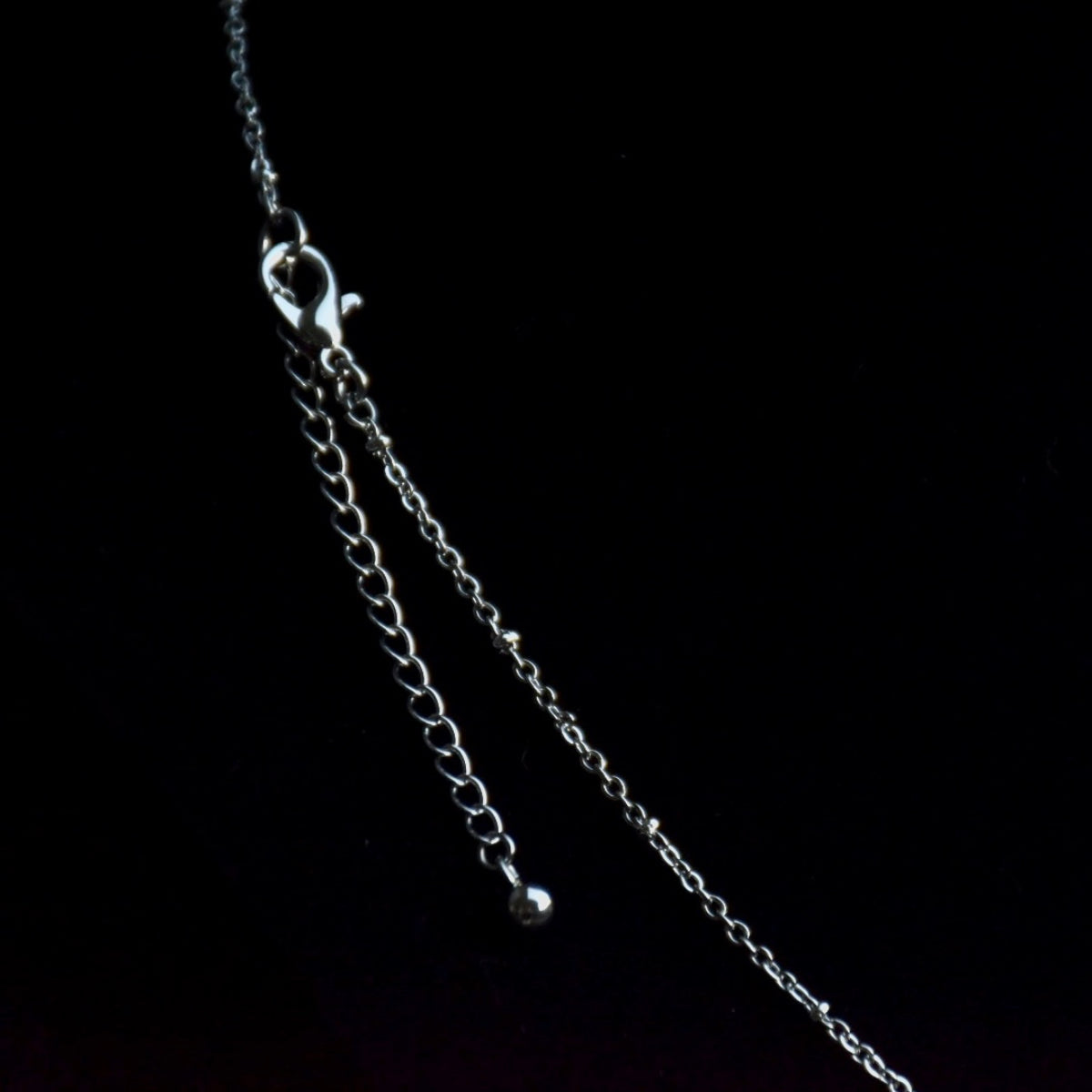 Rosary Heart Pendant Stainless Steel Necklace