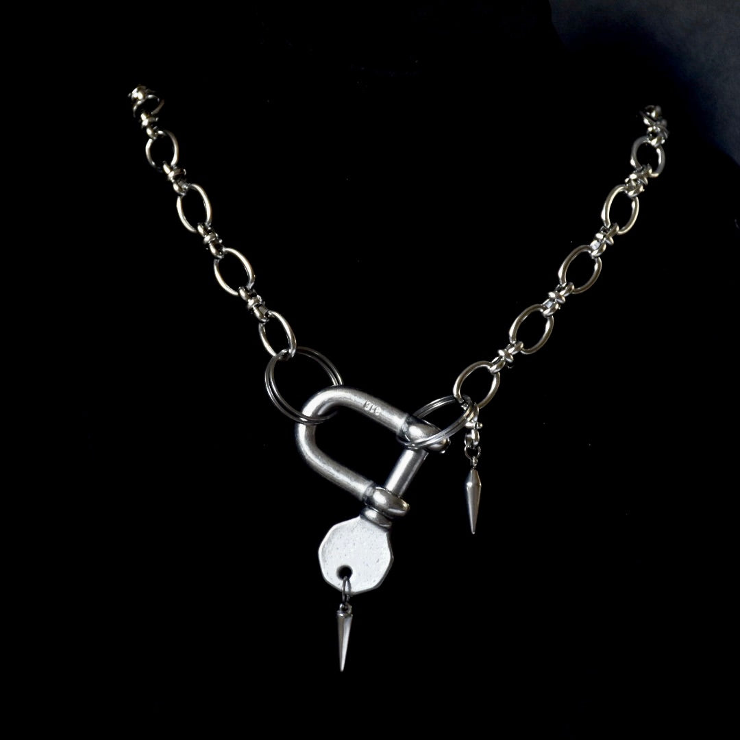 Screw-on Key Spike Stainless Steel Necklace