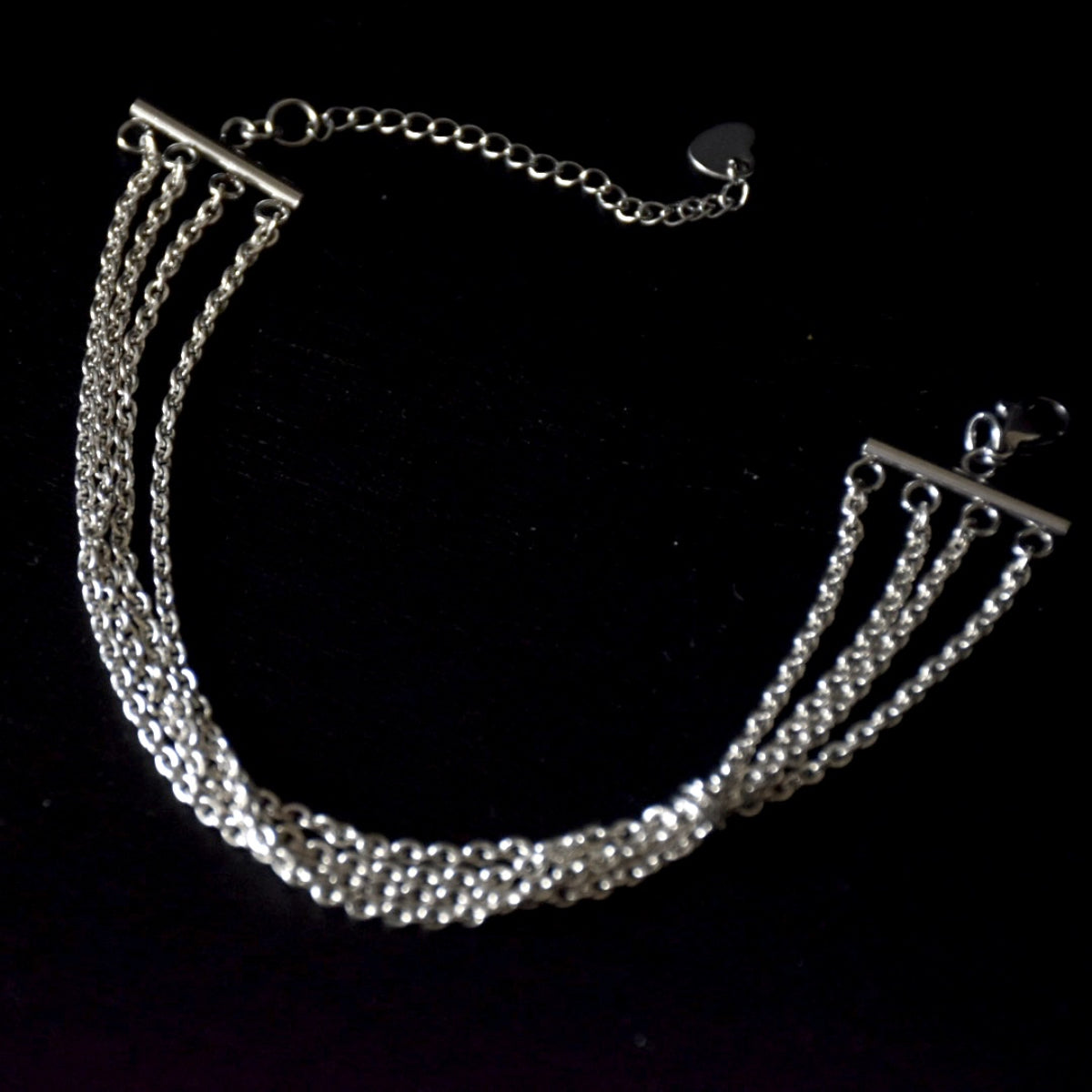 Quadruple Chain Knot Stainless Steel Bracelet