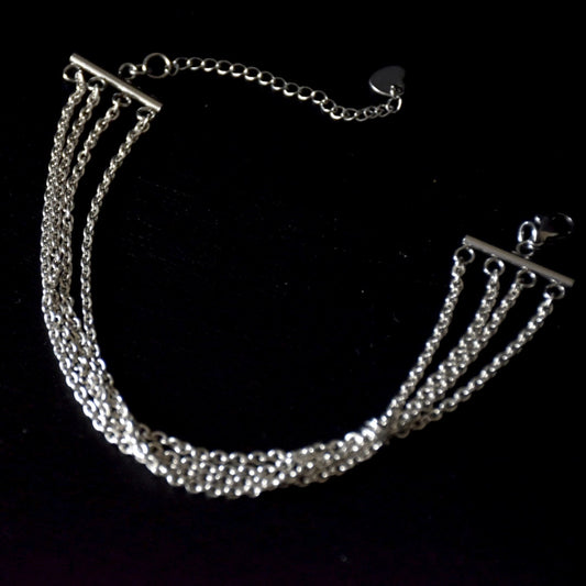 Quadruple Chain Knot Stainless Steel Bracelet