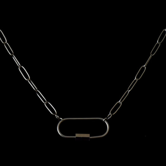 Carabiner Clip Chain Stainless Steel Necklace