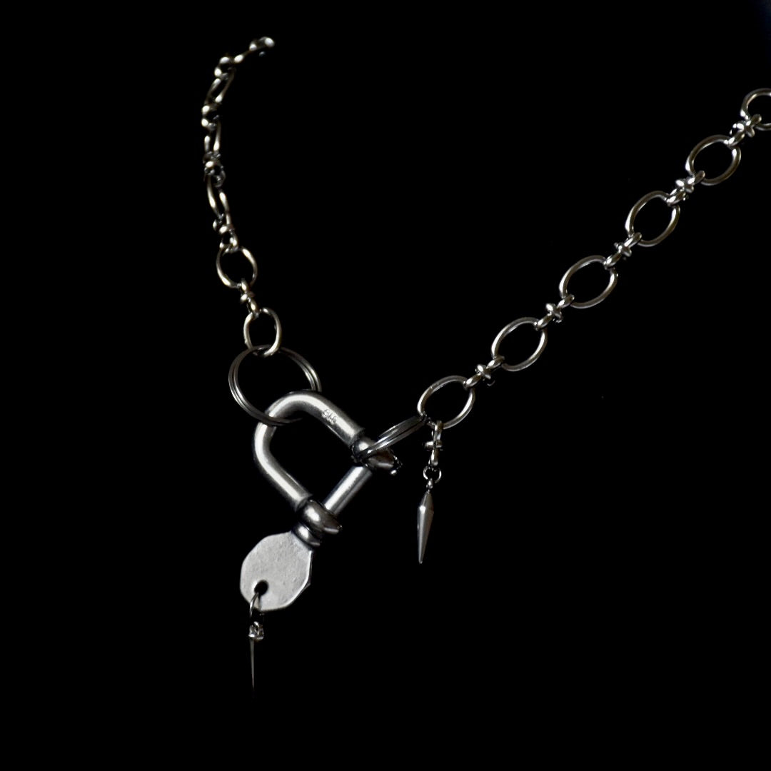 Screw-on Key Spike Stainless Steel Necklace