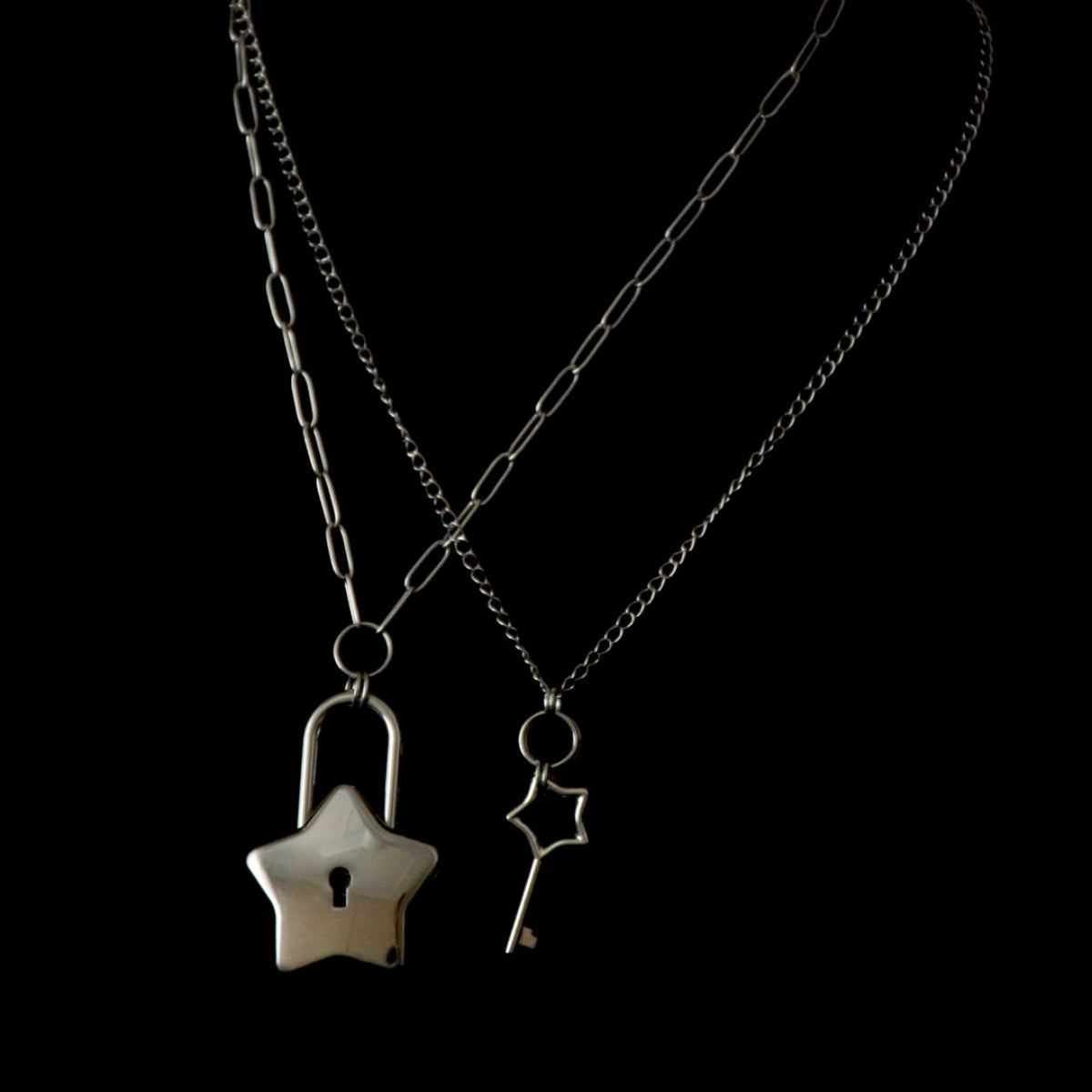 Under ☆ Lock & Key ☆ Stainless Steel Necklace
