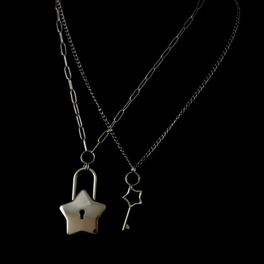 Under ☆ Lock & Key ☆ Stainless Steel Necklace