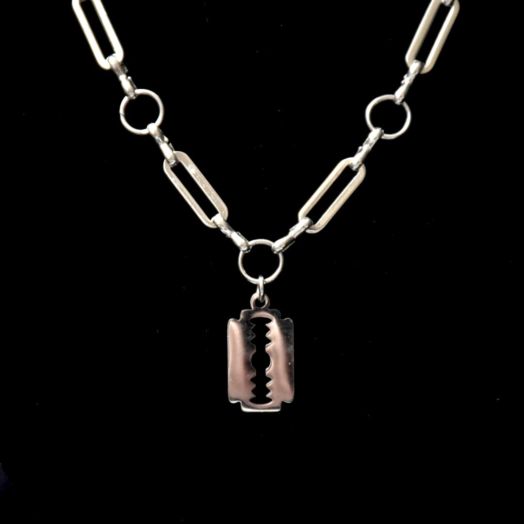 Paper Clip Razor
Stainless Steel Necklace