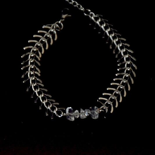 Clear Quartz Spinal Bracelet