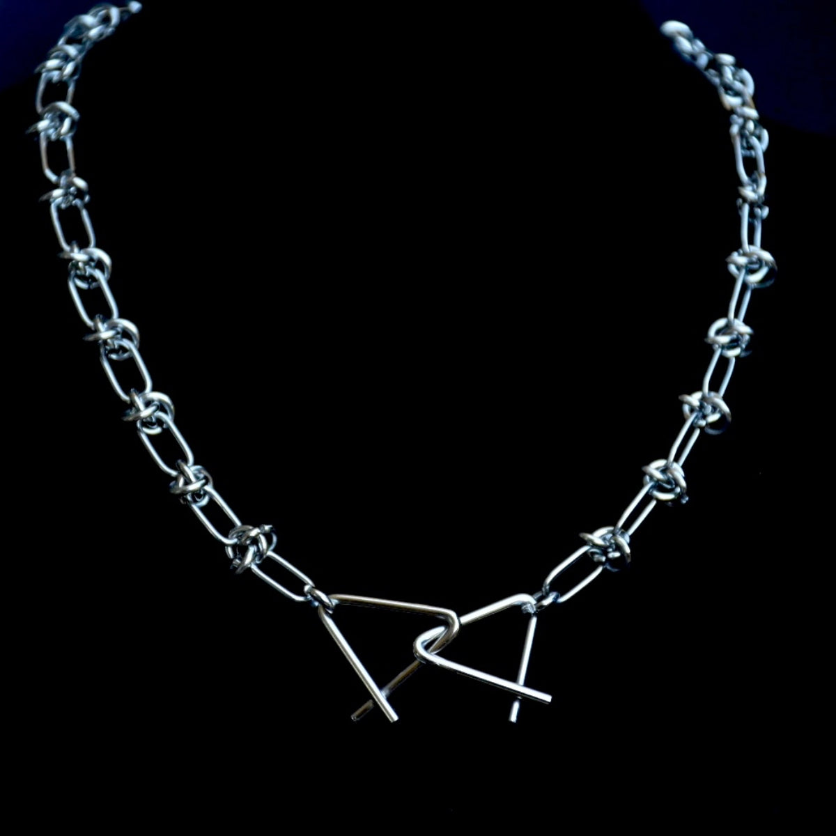 ‘Solve Me’ Barbed Stainless Steel Necklace