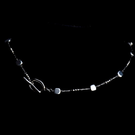 Thread-Through Stainless Steel Delicate Choker
