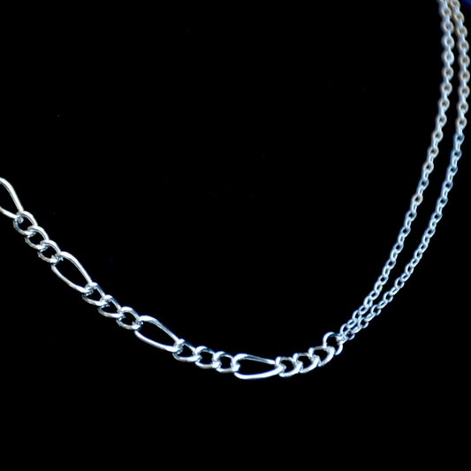 Asymmetric Figaro Stainless Steel Necklace
