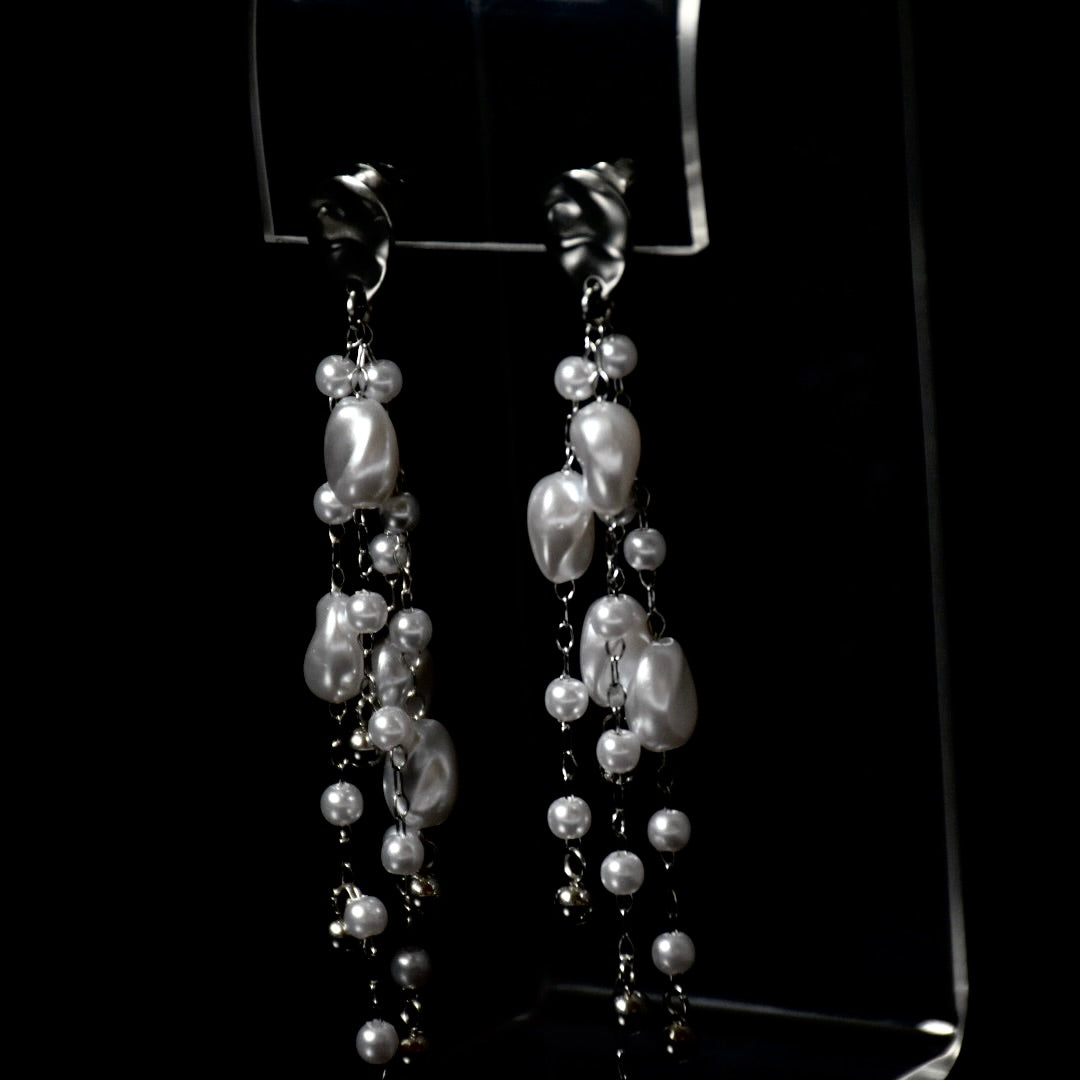 Faux Pear Droplet Stainless Steel Earrings