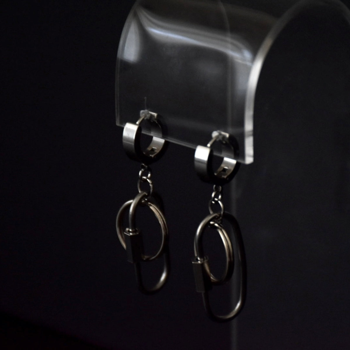 Carabiner Drop Stainless Steel Earrings