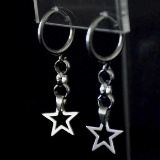 Star Drop Stainless Steel Earrings