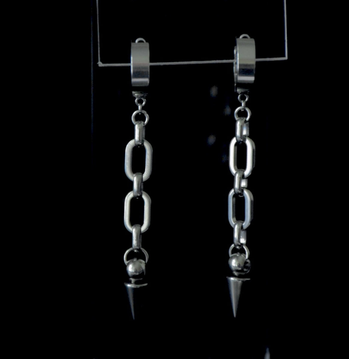 Drop Clip Chain Stainless Steel Earrings