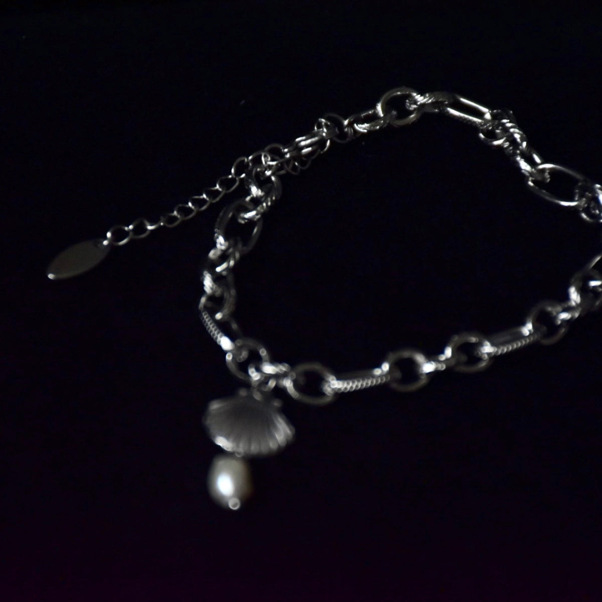 Shell x Freshwater Pearl Stainless Steel Bracelet