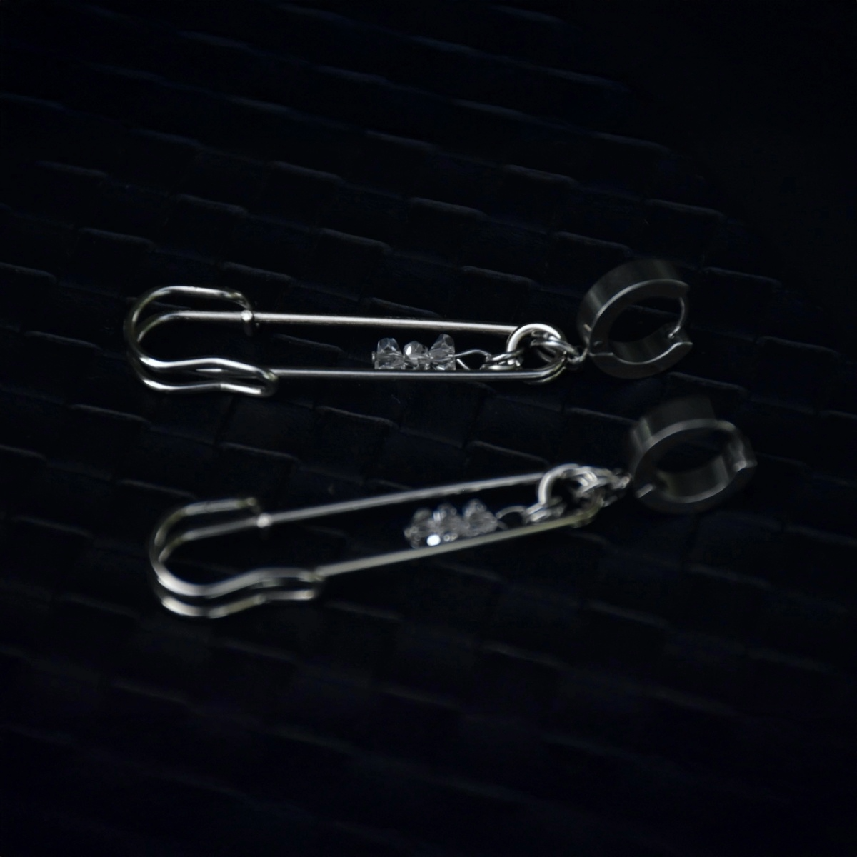 Crystal Drop Pin Earrings